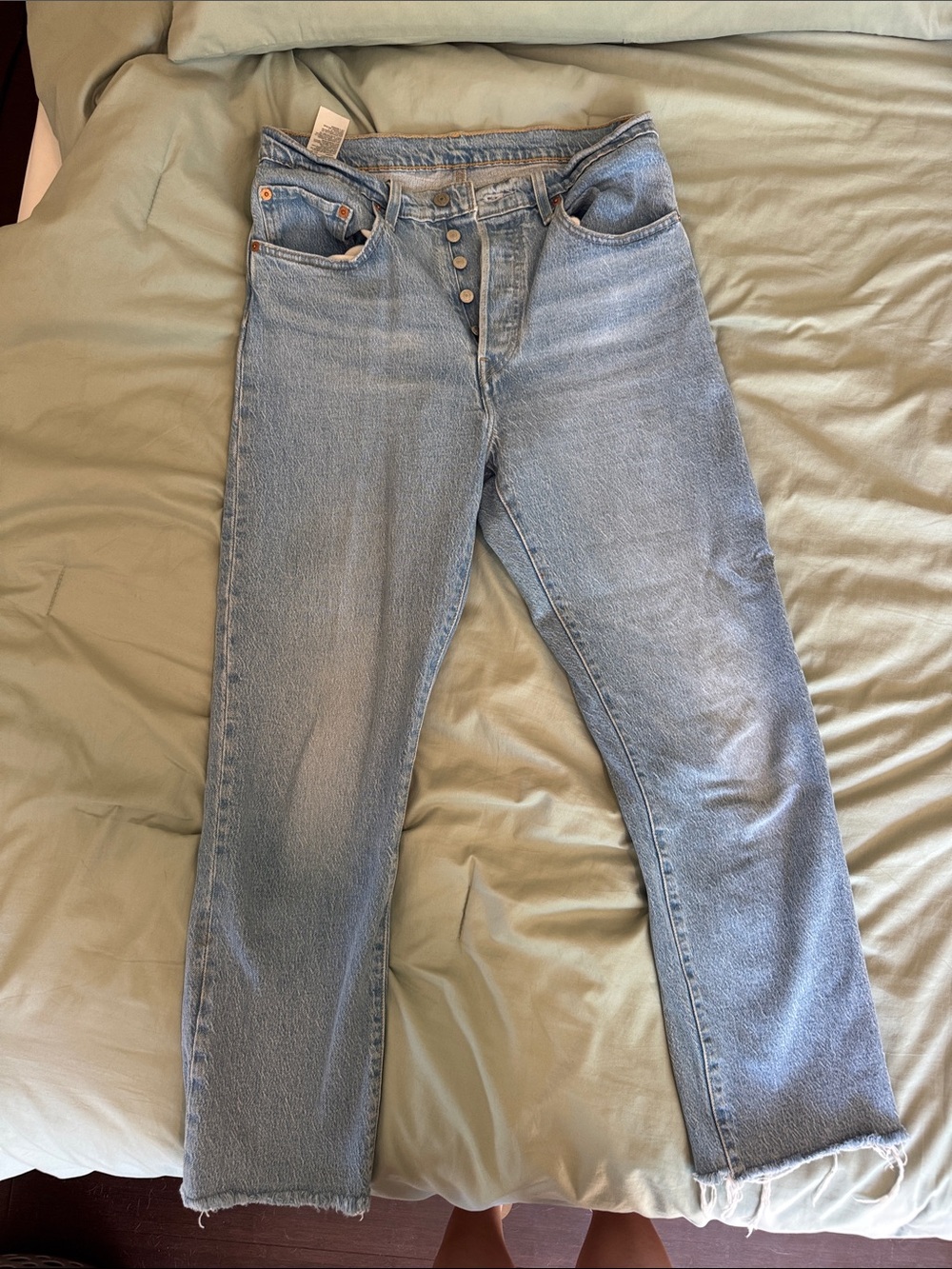 Levi’s 501 Light Blue Women's High-Rise Straight Jeans